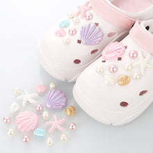 Load image into Gallery viewer, 18PCS Shoe Charm Set Shoe DIY Summer Starfish Shell Handicrafts Shoe Decoration Buckle Charms Hole Shoes Accessories
