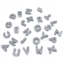 Load image into Gallery viewer, Crystal Alphabet Shoe Charms Glitter Rhinestone Letter Shoes Charm Decorations Jewelry Slider Bracelet Wristbands Accessories
