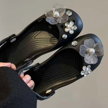 Load image into Gallery viewer, Original Super Luxury Pearl Diamond Flower Pearl Shoe Ballet Shoe Buckles Handmade Beads DIY Fashion Ballet Clogs Accessories for Hole Shoes
