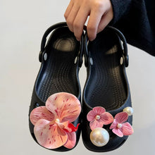 Load image into Gallery viewer, Shoe Charms Set Retro Ballet Shoes Women Charms Pack Cute Flower Shoe Decorations DIY Pearl Diamond Handmade Beads Shoe Accessories
