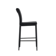 Load image into Gallery viewer, Black Leather Barstool Dining Counter Height Chair Set of 2
