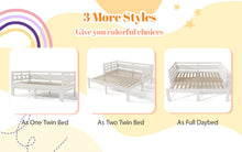 Load image into Gallery viewer, Twin Extending Daybed with Trundle, Wooden Daybed, White
