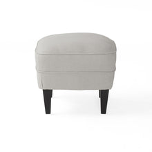Load image into Gallery viewer, Contemporary Light Grey Fabric Club Chair and Ottoman Set, Stylish Upholstered Armchair with Matching Ottoman, Ideal for Modern Living Room Comfort and Style
