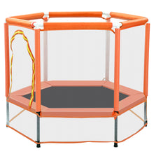 Load image into Gallery viewer, 55'' Toddlers Trampoline with Safety Enclosure Net and Balls, Indoor Outdoor Mini Trampoline for Kids
