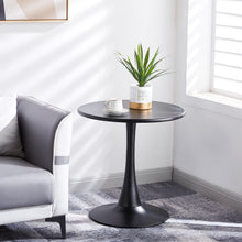 Load image into Gallery viewer, Modern 23.6'' Diameter Solid Metal Base Black Round End Table
