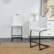 Load image into Gallery viewer, White PU Chair Barstool Dining Counter Height Chair Set of 2
