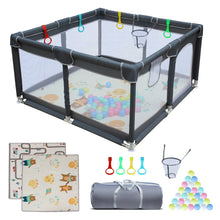 Load image into Gallery viewer, 47" * 47" Baby Playard Cloth Playpen Removable Enclosures for Indoor and Outdoor Use Care for Children and Pets
