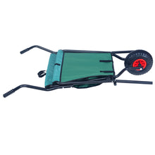Load image into Gallery viewer, Collapsible Wheelbarrow 176 lbs Folding Yard Garden Wheelbarrow Foldable Lightweight Gardening Heavy Duty Oxford Cloth Green Lawn Cart for Grass, Leaf, Garden Supplies, 10" Pneumatic Tire
