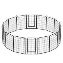 Load image into Gallery viewer, 16 Panels Heavy Duty Metal Playpen with door,39.37"H Dog Fence Pet Exercise Pen for Outdoor
