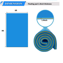 Load image into Gallery viewer, Floating Water Mat, 9' × 6' Lily Pad Floating Mat, 3-Layer Foam Water Floating Pad for Water Recreation and Relaxing, Thick and Durable Water Activities Mat for Lake, Oceans
