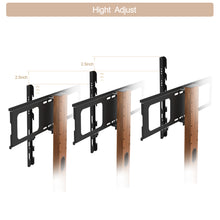 Load image into Gallery viewer, Tempered Glass Height Adjustable Universal Swivel Glass Floor Media Storage Stand With Mount Heat-Transferred Printing Metal Tube, Walnut/Black
