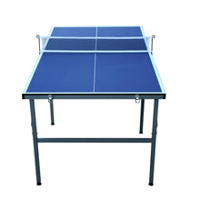 Load image into Gallery viewer, 6ft Mid-Size Table Tennis Table Foldable &amp; Portable Ping Pong Table Set for Indoor &amp; Outdoor Games with Net, 2 Table Tennis Paddles and 3 Balls
