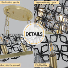 Load image into Gallery viewer, Modern Champagne Gold Oval Crystal ceiling chandelier  Luxury Home Decor Light Fixture
