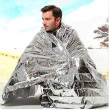 Load image into Gallery viewer, Human Body Hypothermia Lifesaving Emergency Blanket In Outdoor Field
