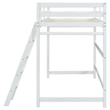 Load image into Gallery viewer, Twin Size High Loft Bed with inclined Ladder, Guardrails,White
