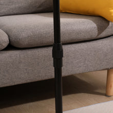 Load image into Gallery viewer, Couch Tray Table Bamboo Height Adjustable Side Table for Sofa C-shaped Oval End Tables with Slots for Bed &amp; Chairs in Living Room &amp; Bedroom (Oval + Rectangle)

