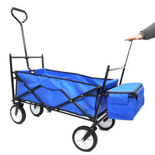 Load image into Gallery viewer, Garden Shopping Beach Cart folding wagon (Blue)
