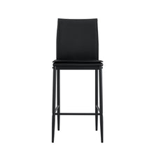 Load image into Gallery viewer, Black Leather Barstool Dining Counter Height Chair Set of 2
