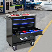 Load image into Gallery viewer, 4 DRAWERS MULTIFUNCTIONAL TOOL CART WITH WHEELS-BLACK
