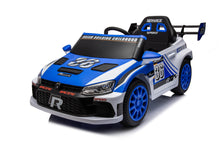 Load image into Gallery viewer, 12V4A 20W*2 one button start, forward and backward, high and low speed, music, front light, power display,  two doors can open, 2.4G R/C, seat belt four wheel absorber KIDS RIDE ON CAR
