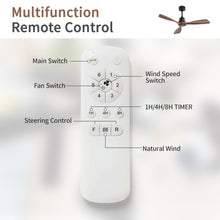 Load image into Gallery viewer, 48 Inch Ceiling Fan Without Light, 3 Solid Wood Blades Outdoor Ceiling Fan 6-speed Reversible DC Motor for Living Room
