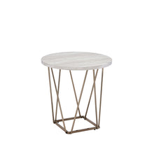Load image into Gallery viewer, Rowyn - Faux Marble Top End Table - Gray
