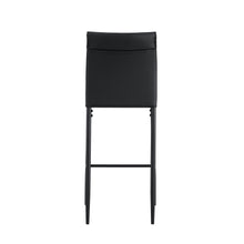 Load image into Gallery viewer, Black Leather Barstool Dining Counter Height Chair Set of 2
