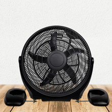 Load image into Gallery viewer, Simple Deluxe 14 Inch 3-Speed Plastic Floor Fans Oscillating Quiet for Home Commercial, Residential, and Greenhouse Use, Outdoor/Indoor, Black
