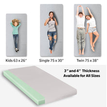 Load image into Gallery viewer, Memory Foam Camping Mattress - 75"x38"x3" Perfect for Outdoor Activities, RVs, Guest Rooms, and Dorms; Foldable, Portable, with Water-Resistant Zipper Cover, CertiPUR-US Certified
