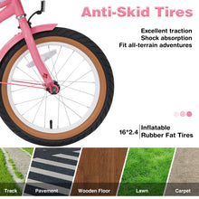 Load image into Gallery viewer, Multiple Colors,Girls Bike  for 4-7Years Old Kids,16 inch  wheel ,Training Wheels Included
