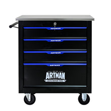 Load image into Gallery viewer, 4 DRAWERS MULTIFUNCTIONAL TOOL CART WITH WHEELS-BLACK
