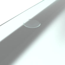 Load image into Gallery viewer, Console Table Double layer tempered glass rectangular porch table black leg double layer glass tea table
