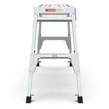 Load image into Gallery viewer, Aluminum Work Platform Large Size Step Stool Folding Portable Work Bench 40"  Width Telescopic Feet 22" -27.5" Height Adjustable
