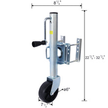 Load image into Gallery viewer, Trailer Jack, Boat Trailer Jack 32.8 in, Bolt-on Trailer Tongue Jack Weight Capacity 1000 lb, with PP Wheels and Handle for Lifting RV Trailer, Horse Trailer, Utility Trailer, Yacht Trailer
