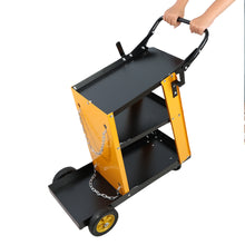 Load image into Gallery viewer, Multi Function 3 tier Welding Cart. gas bottle and accessory storage.Welding Heavy Duty  Cart for Tig Mig Welder and Plasma Cutter  with Upgrade Handles and Increase Storage Space Tank Storage
