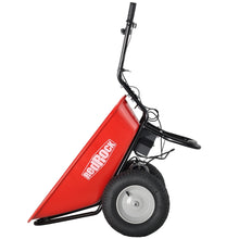 Load image into Gallery viewer, RedRock Wheelbarrow Utility Cart Electric Powered 24V DC 180W AGM Battery 330lbs (150kgs) Max Capacity Barrel Dump Material Debris Hauler
