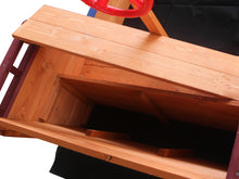 Load image into Gallery viewer, Outsunny Pirate Ship Sandbox with Cover and Rudder, Wooden Sandbox with Storage Bench and Seat, Outdoor Toy for Kids Ages 3-8 Years Old
