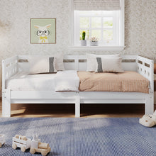 Load image into Gallery viewer, Twin Extending Daybed with Trundle, Wooden Daybed, White
