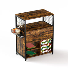 Load image into Gallery viewer, Craft Organization and Storage Cabinet Compatible with Cricut Machines, Crafting Cabinet with Drawer &amp; 25 Vinyl Roll Holder, Craft Table Desk  Workstation for Craft Room Home.Rustic Brown.
