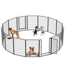Load image into Gallery viewer, 16 Panels Heavy Duty Metal Playpen with door,39.37"H Dog Fence Pet Exercise Pen for Outdoor
