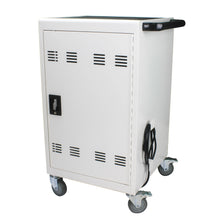 Load image into Gallery viewer, Mobile Charging Cart and Cabinet for Tablets Laptops 30-Device With Combination Lock(White)
