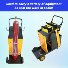 Load image into Gallery viewer, Multi-function welder trolley, MIG TIG ARC plasma cutter storage tank with 2 safety chains, portable 4-drawer chest, weight 280 LBS

