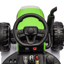 Load image into Gallery viewer, Ride on Tractor with Trailer,12V Battery Powered Electric Tractor Toy w/Remote Control,electric car for kids,Three speed adjustable,Power display, USB,MP3 ,Bluetooth,LED light,Two-point safety belt
