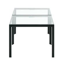 Load image into Gallery viewer, Coffee Table Set of 2, Square Modern Table with Tempered Glass Finish for Living Room,Transparent
