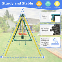 Load image into Gallery viewer, Indoor/Outdoor Metal Swing Set with Safety Belt for Backyard
