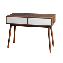 Load image into Gallery viewer, Entryway Table with 2 Carved Panel Drawers, Console Table with Storage Space and Wood Legs,Sofa Table Behind Couch for Hallway, Living Room, Natural Color
