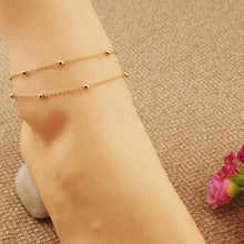 Load image into Gallery viewer, Chic Gold Double Chain Anklet Bracelet Ankle Foot Jewelry Barefoot Beach Anklet
