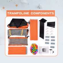 Load image into Gallery viewer, 55'' Toddlers Trampoline with Safety Enclosure Net and Balls, Indoor Outdoor Mini Trampoline for Kids
