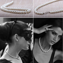 Load image into Gallery viewer, Fashion Elegant 8mm White Pearl Women Girl Chunky Cluster Bib Necklace Jewelry
