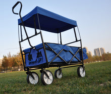 Load image into Gallery viewer, Garden Shopping Beach Cart folding wagon (Blue)
